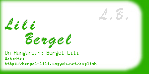 lili bergel business card